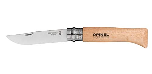 Opinel Edelstahl Messer Tradition Nr. 8 11cm Griff Buche drehbare Hülse von Opinel