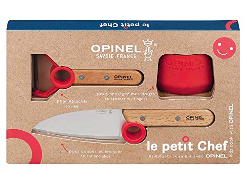 Opinel Le petit Chef, Kinder-Küchenmesser-Set, 3-teilig, mit Wunschgravur von Opinel