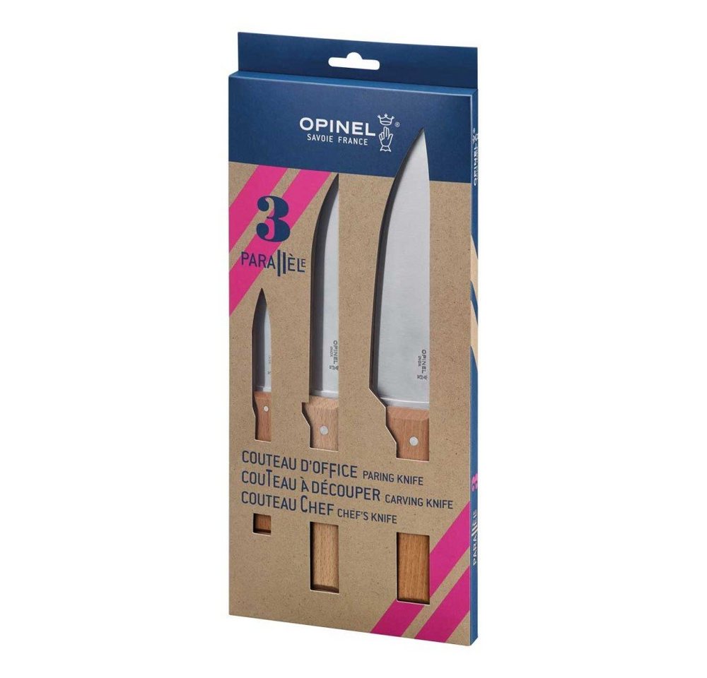 Opinel Messer-Set (Opinel Parallele Kochmesserset, 3 Messer) von Opinel
