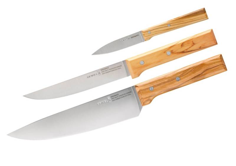 Opinel Messer-Set Opinel PARALLELE TRIO Messer-Set, 3-teilig Olivenholz (1-tlg) von Opinel