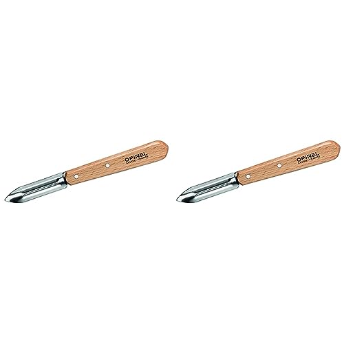 Opinel Unisex Opinel Schälmesser, Doppelte Klinge, Edlestahl Messer, Grau, M EU (Packung mit 2) von Opinel