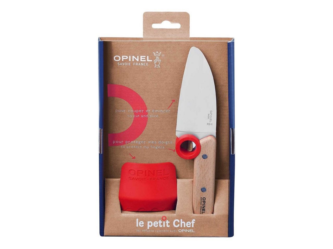 Opinel Universalküchenmesser Opinel Le petit Chef, Küchenmesser-Set, 2-teilig, Kochmesser, Fingerschutz von Opinel