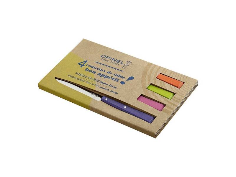 Opinel Universalküchenmesser Opinel No 125 BON APPETIT POP Tafelmesser-Set, 4 Stück 254225 von Opinel