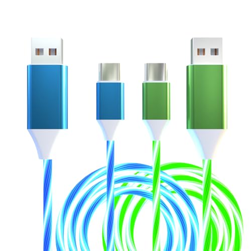 Beleuchtetes USB-A-auf-C-Ladekabel, LED-Typ-C-Ladekabel, beleuchtetes Handy-Ladekabel, kompatibel mit iPhone 15-Serie, Samsung Galaxy S21, S20, S10, S9, S8, Note 20, LG V30, V20, G6 (198,1 cm, Blau Beleuchtetes USB-A-auf-C-Ladekabel, LED-Typ-C-Ladekabel, beleuchtetes Handy-Ladekabel, kompatibel mit iPhone 15-Serie, Samsung Galaxy S21, S20, S10, S9, S8, Note 20, LG V30, V20, G6 (198,1 cm, Blau von Opligevo