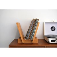 Lp-Aufbewahrung Aus Massiver Eiche/Moderner Vinyl-Schallplattenhalter Lp-ständer Einfache Montage von OportoNordico