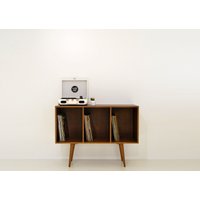 Schallplattenaufbewahrung, Mid-Century Modern Sideboard, Medienkonsole, Plattenkabine, Mid-Century-Möbel, Sandinavian-Design, Retro von OportoNordico