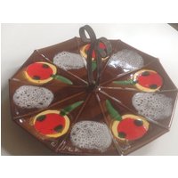 Regenschirmförmiges Käsetablett Aus Der Keramik 60Er/70Er Jahre Von Poët Laval von OpossumFactory