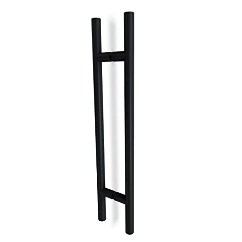 Oppali Schwarz Rostfreier Stahl 304 Haustür-Beschlag Stoßgriffe Ziehgriff | Stangen-Griff Durchmesser 25mm | Runden T-Bar | 40cm Gesamtlänge | Loch-zu-Loch Abstand 23cm | Paar Oppali Schwarz Rostfreier Stahl 304 Haustür-Beschlag Stoßgriffe Ziehgriff | Stangen-Griff Durchmesser 25mm | Runden T-Bar | 40cm Gesamtlänge | Loch-zu-Loch Abstand 23cm | Paar von Oppali