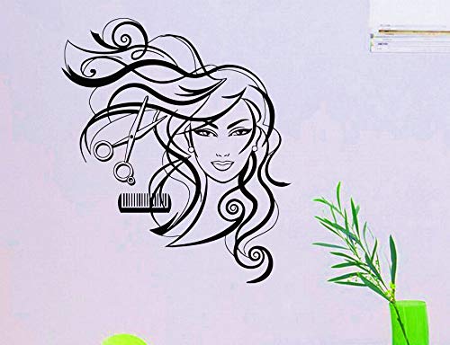 Opprxg Friseur Wandaufkleber Dekoration Salon Wandtattoo Vinyl Wandtapete 42x48cm von Opprxg