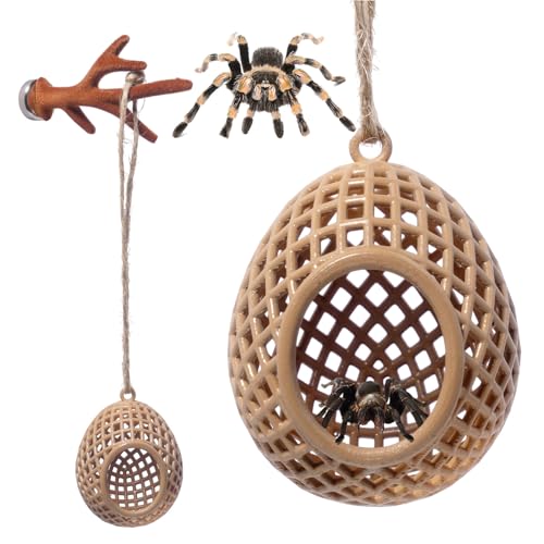 Opstin Springspinnenversteck, Springspinnengehege Zubehör mit Dekoration, Haustierspinnenversteck Gehege Zubehör, Khaki Opstin Springspinnenversteck, Springspinnengehege Zubehör mit Dekoration, Haustierspinnenversteck Gehege Zubehör, Khaki von Opstin