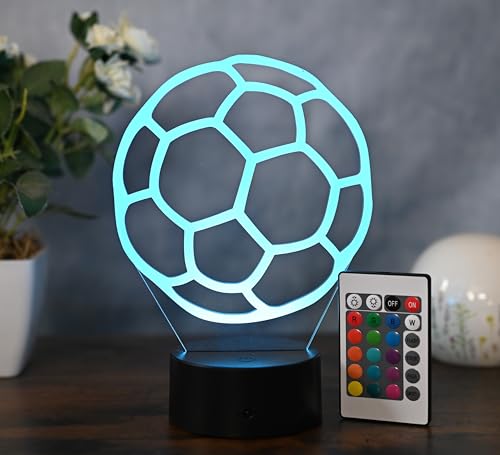 Optechvisual Handball LED Lampe – Nachtlicht & Deko für Zuhause – Geschenkidee für Handballspieler & Sportfans – LED Tischlampe mit Handball-Motiv – Stimmungslicht für Kinder & Erwachsene von Optechvisual
