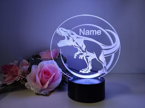 Optechvisual Personalisierte Dinosaurier T-Rex Lampe als Nachtlicht und Schlaflicht, als Deko für Kinderzimmer und Schlafzimmer Optechvisual Personalisierte Dinosaurier T-Rex Lampe als Nachtlicht und Schlaflicht, als Deko für Kinderzimmer und Schlafzimmer von Optechvisual