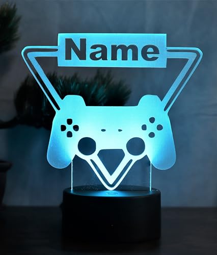 Optechvisual Personalisierte Gaming LED Lampe Gaming room Gaming deko Gamer geschenk zocker geschenk von Optechvisual
