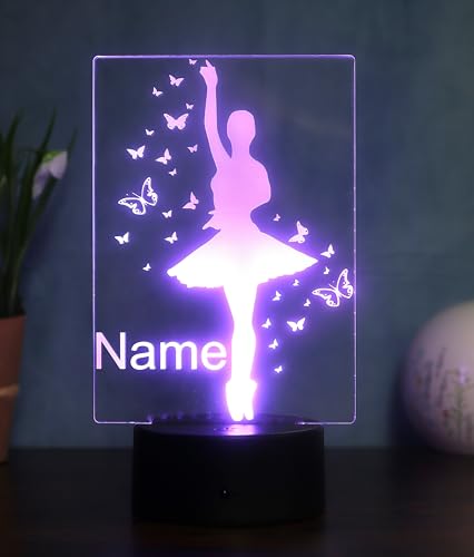 Optechvisual Personalisierte LED Tischlampe mit Fernbedinung Turnerin Motiv Geschenkidee Turnerin Tänzerin für Frauen und Mädchen von Optechvisual