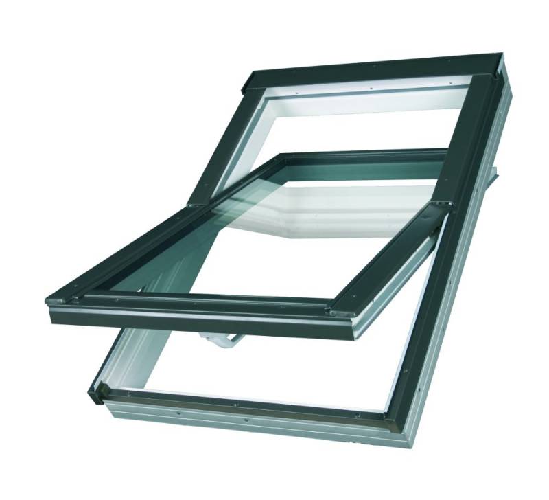 OptiLight Dachfenster TLP 06 78 x 118 cm Kunststoff weiß Blech grau 873706 von OptiLight