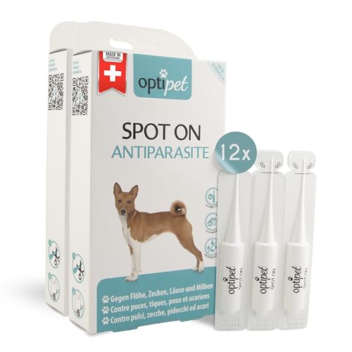 Optipet Spot On 12x1ml Pipetten für Hunde, Hochwirksam bis zu 48 Wochen gegen Milben, Flöhen, Zecken, Läusen Optipet Spot On 12x1ml Pipetten für Hunde, Hochwirksam bis zu 48 Wochen gegen Milben, Flöhen, Zecken, Läusen von OptiPet