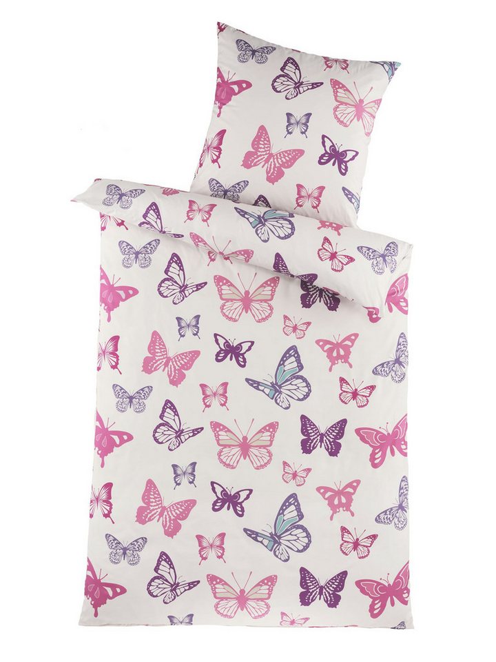 Optidream Bettwäsche Set Mikrofaser 135x200 Design Fiona, Mikrofaser, 2 teilig, Sommer Geschenke Idee Frauen Männer weich sale Reißverschluss Partner von Optidream
