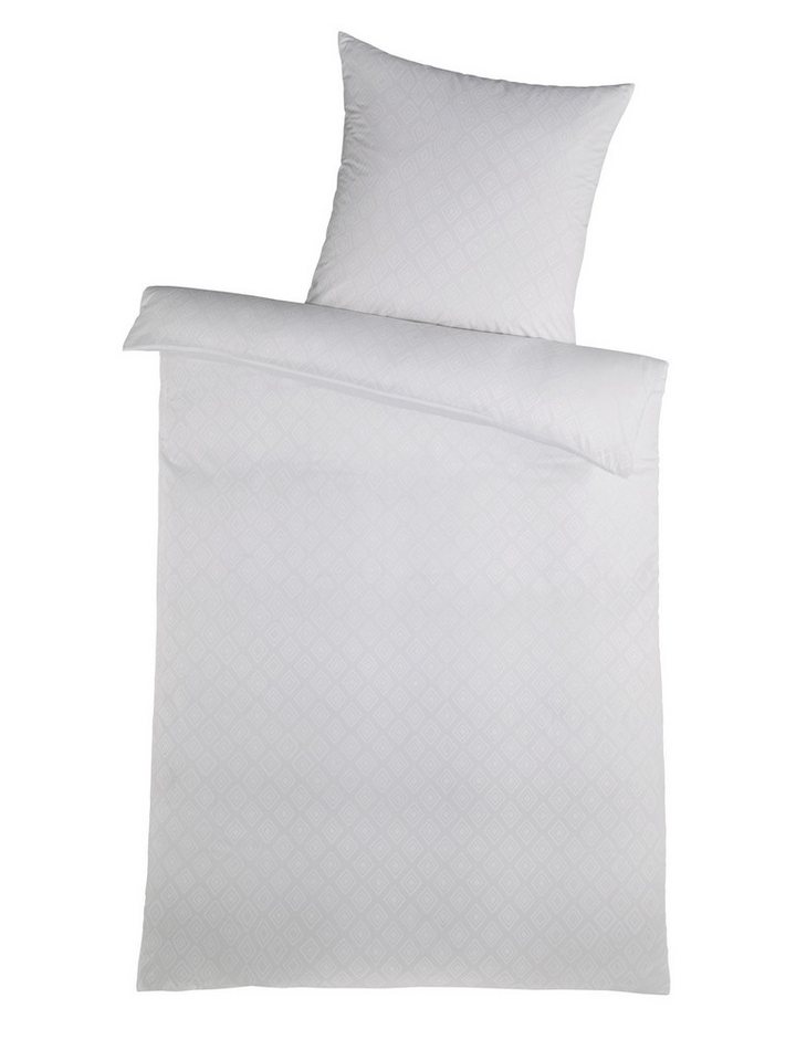 Optidream Bettwäsche Set Mikrofaser 135x200 Design geprägt Raute Elfenbein, Mikrofaser, 2 teilig, Sommer Geschenke Idee Frauen Männer weich sale Reißverschluss Partner von Optidream