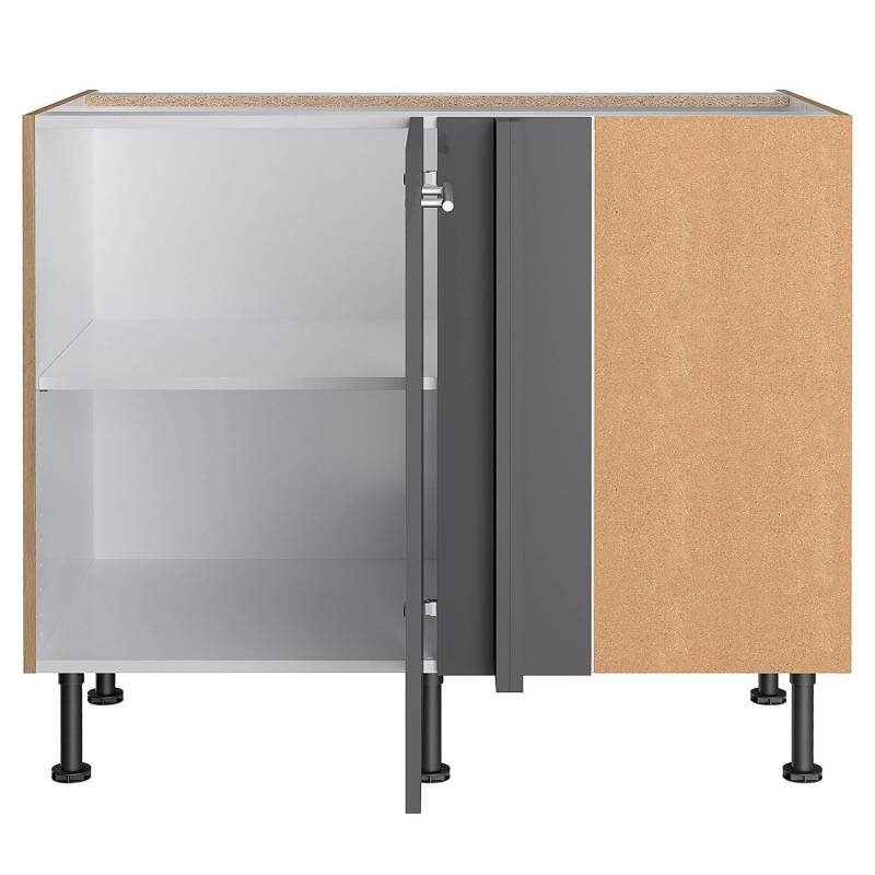 home24 Eck-Unterschrank III 115 x 87 x 58cm Grau/Anthrazit/Wildeiche home24 Eck-Unterschrank III 115 x 87 x 58cm Grau/Anthrazit/Wildeiche von home24