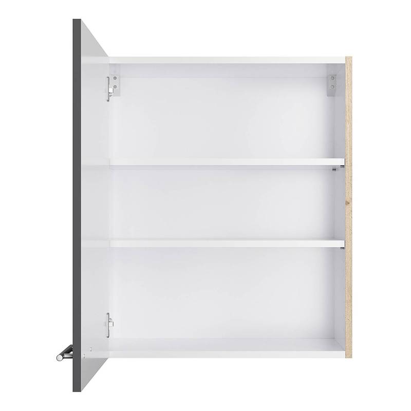 home24 Hängeschrank VI 60cm Grau/Anthrazit/Wildeiche von home24