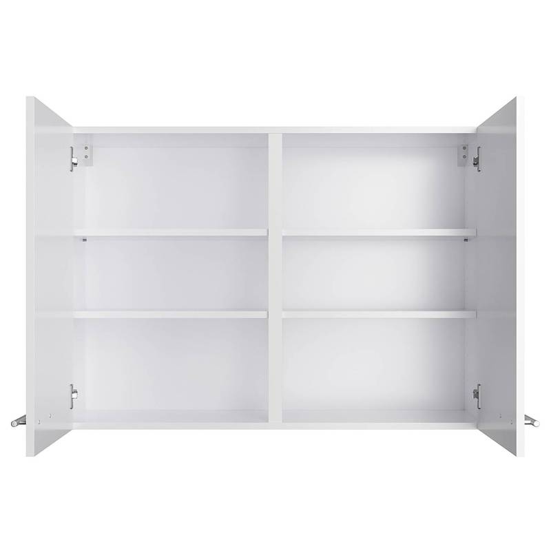 home24 Hängeschrank VI 100cm Weiß/Hochglanz Weiß von home24