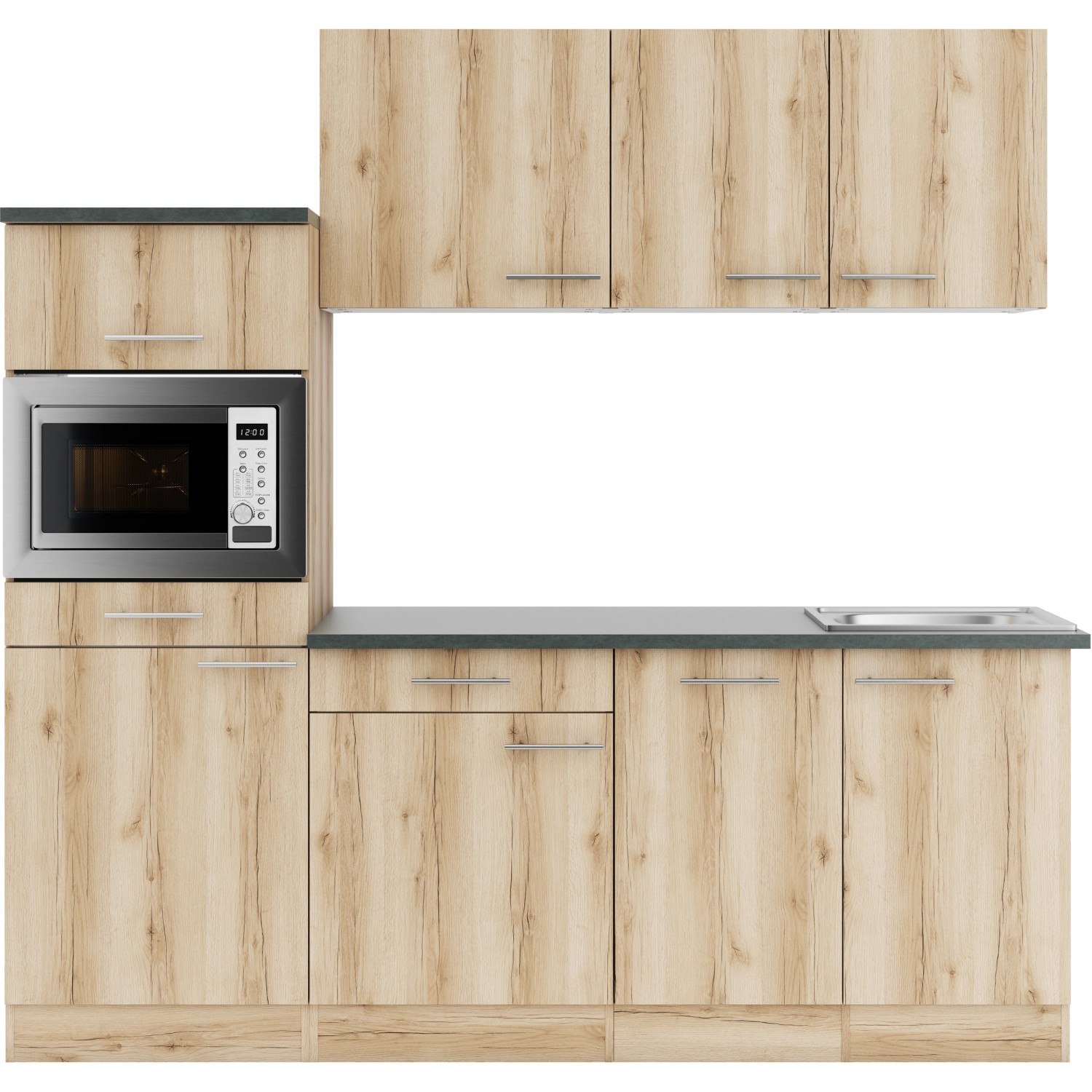 OPTIFIT Livorno290 Küchenzeile 210 cm Wildeiche Nachbildung OPTIFIT Livorno290 Küchenzeile 210 cm Wildeiche Nachbildung von Optifit