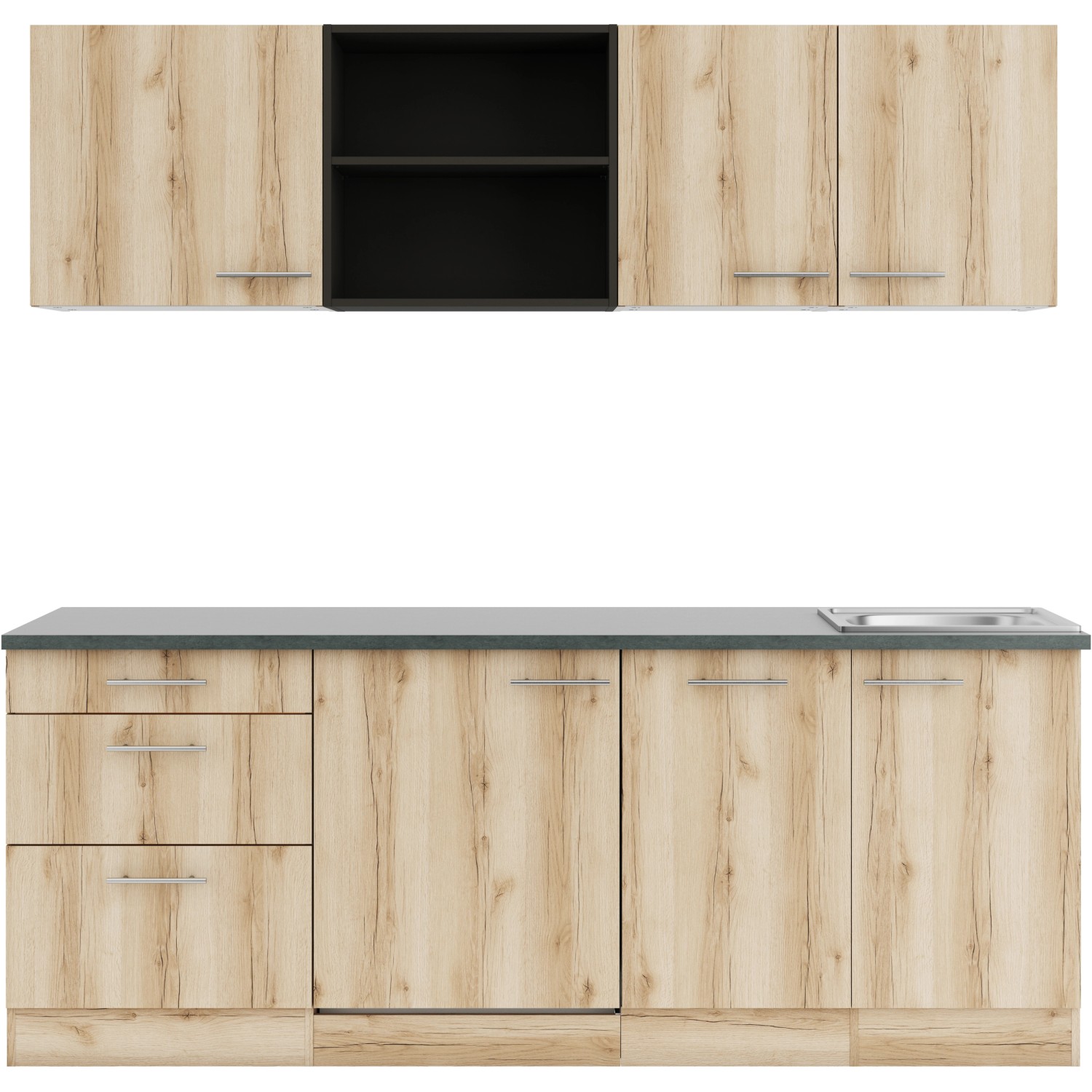 OPTIFIT Livorno290 Küchenzeile 210 cm Wildeiche Nachbildung OPTIFIT Livorno290 Küchenzeile 210 cm Wildeiche Nachbildung von Optifit