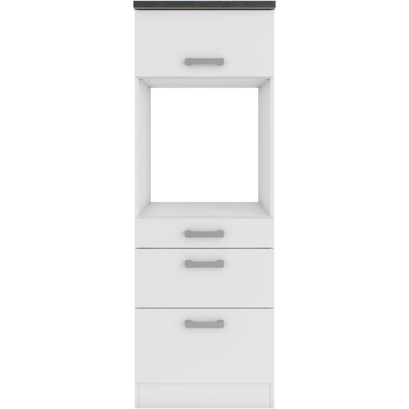 OPTIFIT Oslo214 Geräteumbauschrank 60 cm Feinstruktur Weiß von Optifit