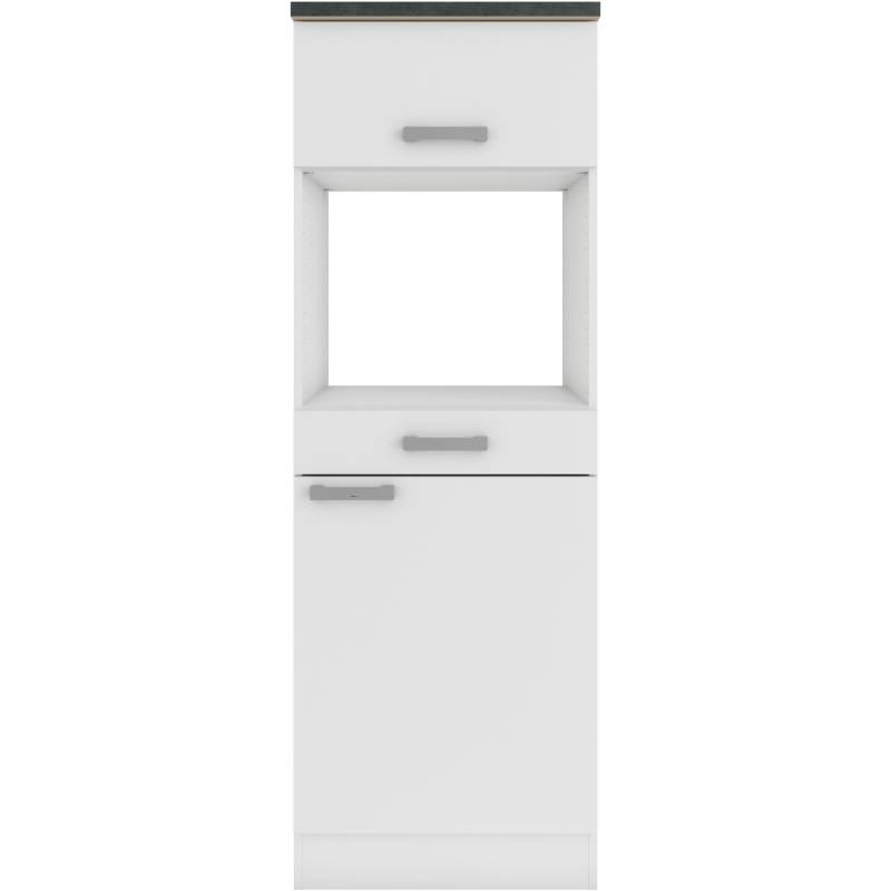 OPTIFIT Oslo214 Geräteumbauschrank 60 cm Feinstruktur Weiß von Optifit