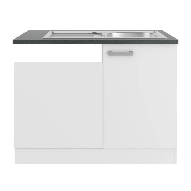 OPTIFIT Oslo214 Spülenschrank-Set Feinstruktur Weiß von Optifit