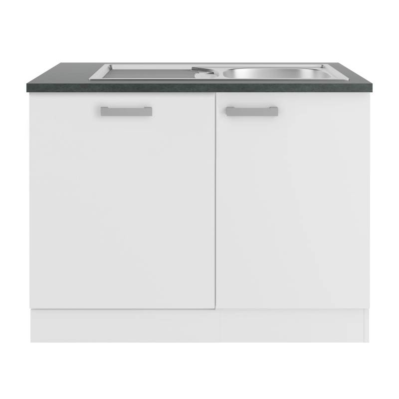 OPTIFIT Oslo214 Spülenschrank-Set Feinstruktur Weiß von Optifit