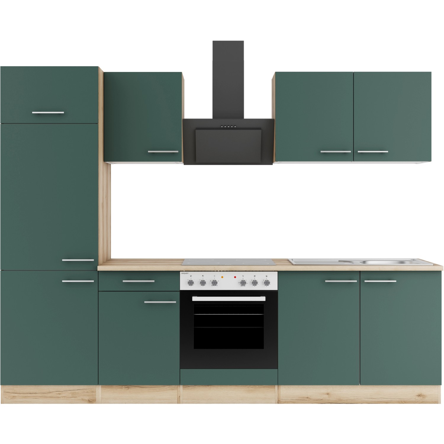 OPTIFIT Savona405 Küchenzeile 270 cm Steingrün OPTIFIT Savona405 Küchenzeile 270 cm Steingrün von Optifit
