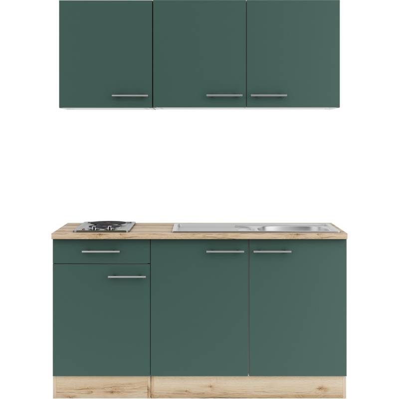 OPTIFIT Savona405 Miniküche 150 cm Steingrün von Optifit