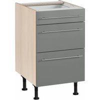 OPTIFIT Unterschrank "Bern" 50 cm breit, mit Schubkasten und 2 Auszügen, höhenverstellbare Füße von Optifit