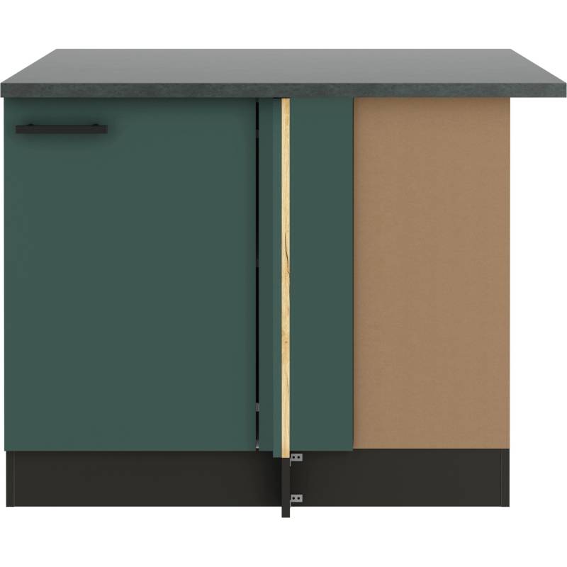 OPTIFIT Verona405 Eckunterschrank 110 cm Steingrün von Optifit