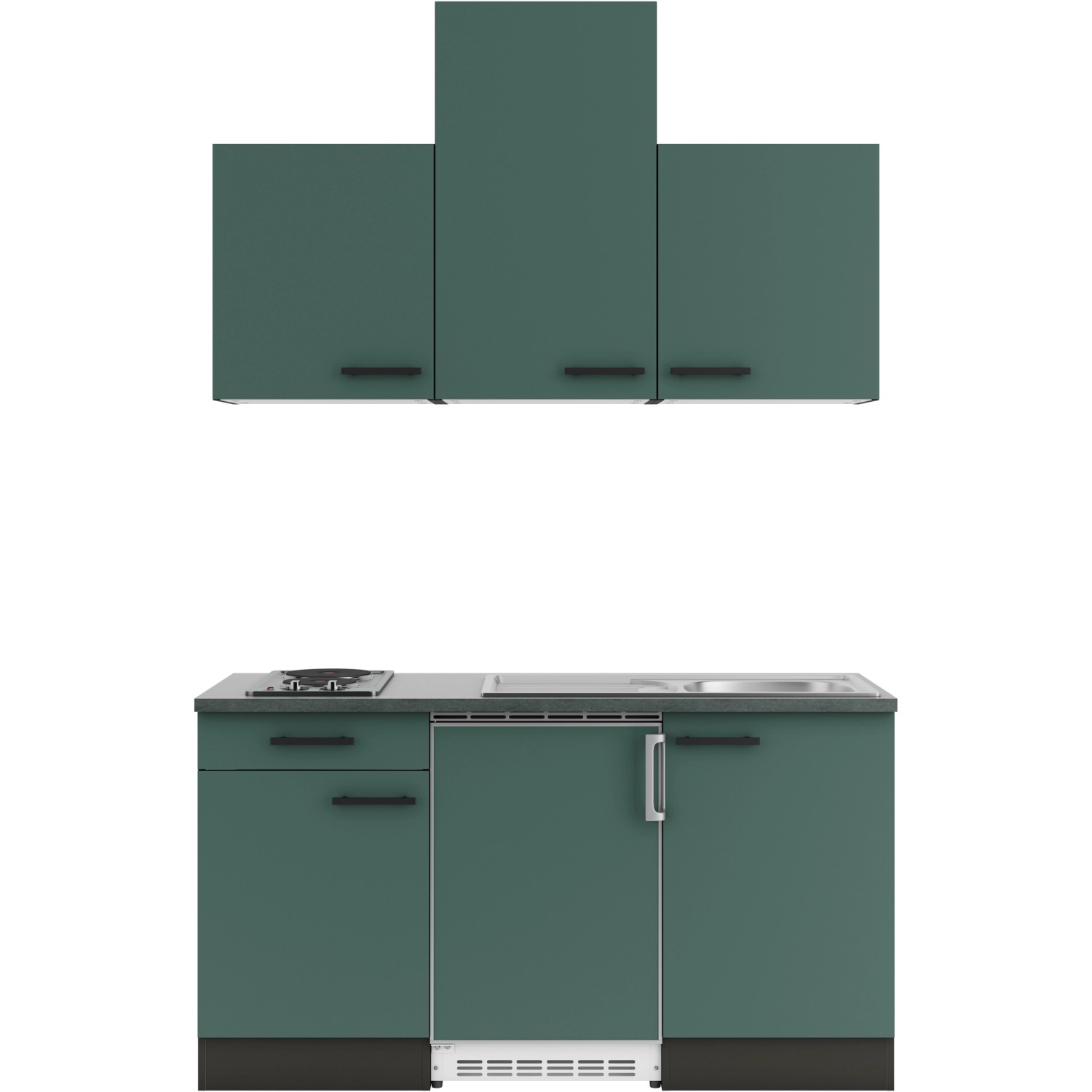 OPTIFIT Verona405 Miniküche 150 cm Steingrün von Optifit