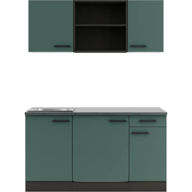 OPTIFIT Verona405 Miniküche 150 cm Steingrün von Optifit