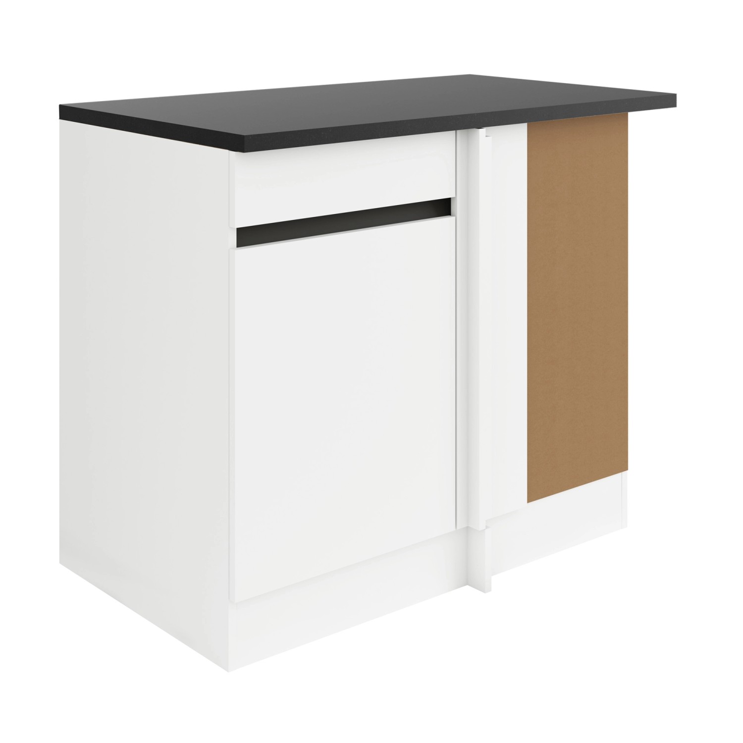 Optifit Eckunterschrank 100 x 88 x 60 cm Luca932 Weiß Anthrazit von Optifit