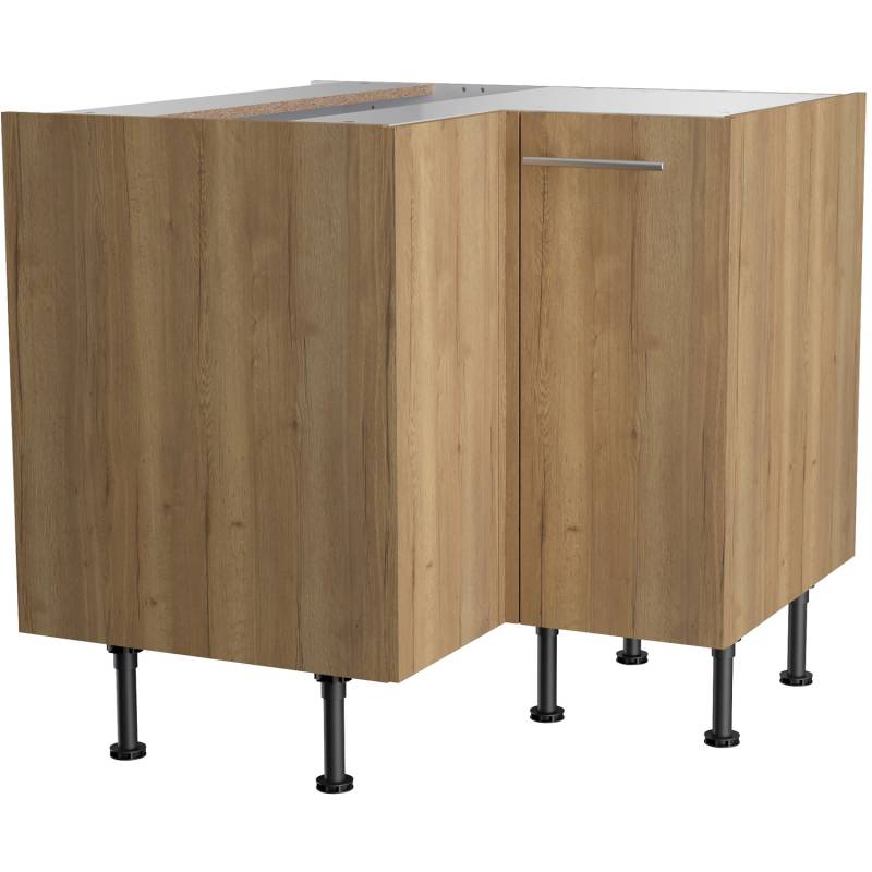 Optifit Eckunterschrank Erik290 90/90 cm x 87 cm x 58,4 cm Wildeiche von Optifit