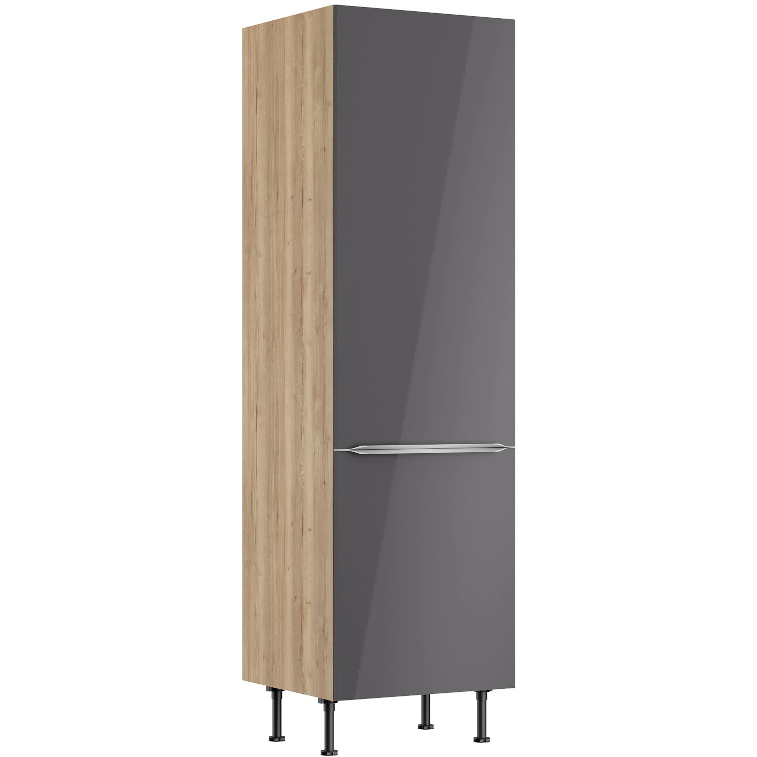 Optifit Hochschrank Linus984 60 cm x 211,8 cm x 58,4 cm Anthrazit-Wildeiche von Optifit