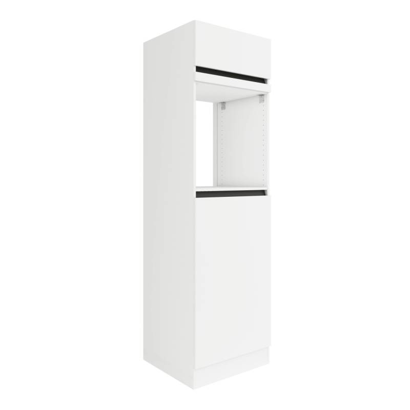 Optifit Hochschrank f. Backofen u. Kühlschrank 60 cm Luca932 Weiß Anthrazit von Optifit