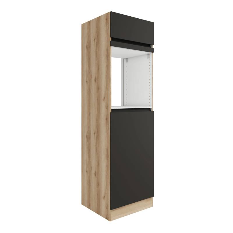 Optifit Hochschrank f. Backofen u. Kühlschrank 60 cm Noah420 Anthr. Wildeiche NB von Optifit