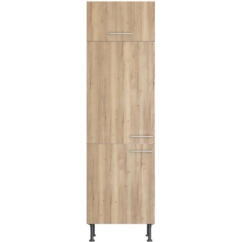 Optifit Hochschrank für Kühlschrank Erik290 60 cm x 211,8 cm x 60 cm Wildeiche von Optifit