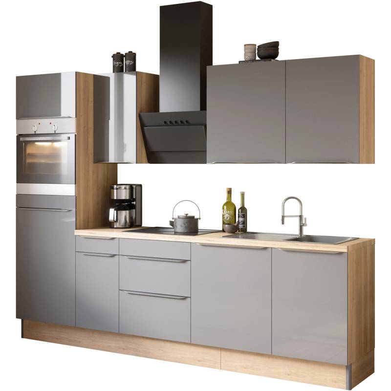 Optifit Küchenzeile Optikoncept Linus ohne E-Geräte 270 cm Anthrazit-Wildeiche Optifit Küchenzeile Optikoncept Linus ohne E-Geräte 270 cm Anthrazit-Wildeiche von Optifit