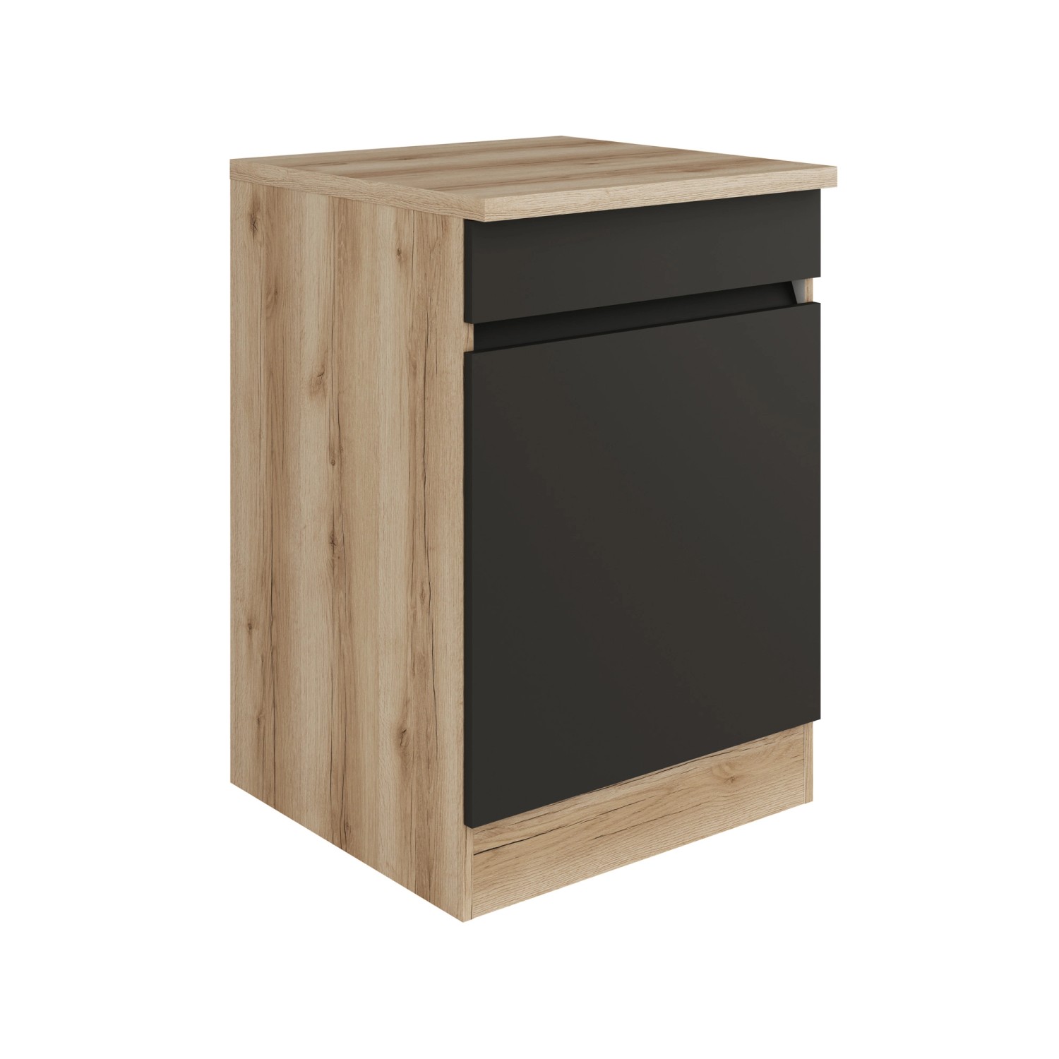 Optifit Spülenunterschrank 60 x 88 x 60 cm Noah420 Anthrazit Wildeiche NB von Optifit