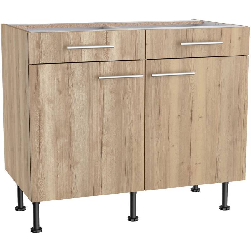 Optifit Unterschrank Erik290 100 cm x 87 cm x 58,4 cm Wildeiche von Optifit