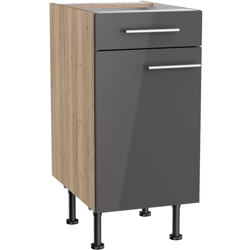 Optifit Unterschrank Jonte984 40 cm x 87 cm x 58,4 cm Anthrazit-Wildeiche von Optifit