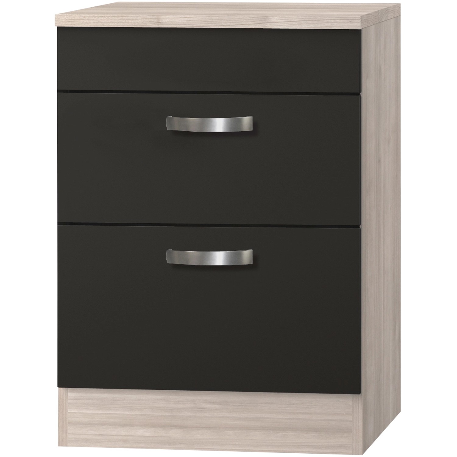 Optifit Unterschrank für Kochfeld Faro220 60 cm Anthrazit-Braun von Optifit