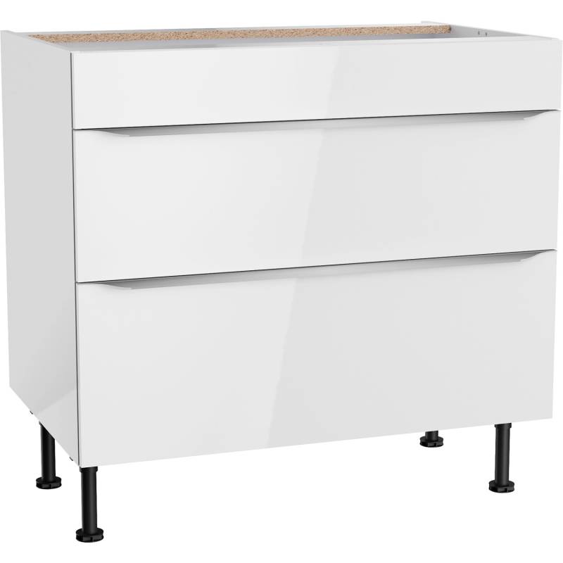Optifit Unterschrank mit 2 Auszügen Arvid986 90 cm x 87 cm x 58,4 cm Weiß von Optifit