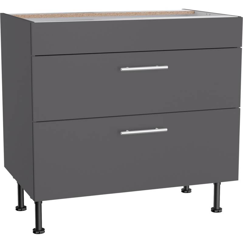 Optifit Unterschrank mit 2 Auszügen Ingvar420 90 cm Anthrazit Matt von Optifit